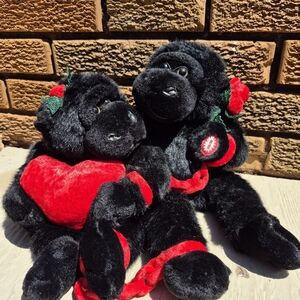Vtg Gorilla Ape Couple Plush Singing  "I Got You Babe" Sonny & Cher Video
